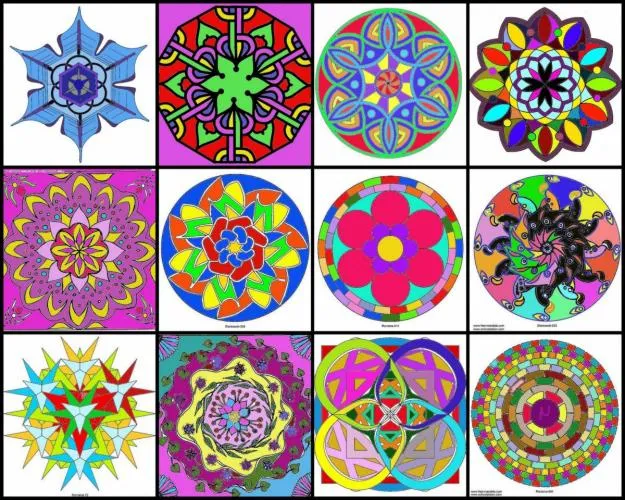 Mandalas coloreados - Imagui