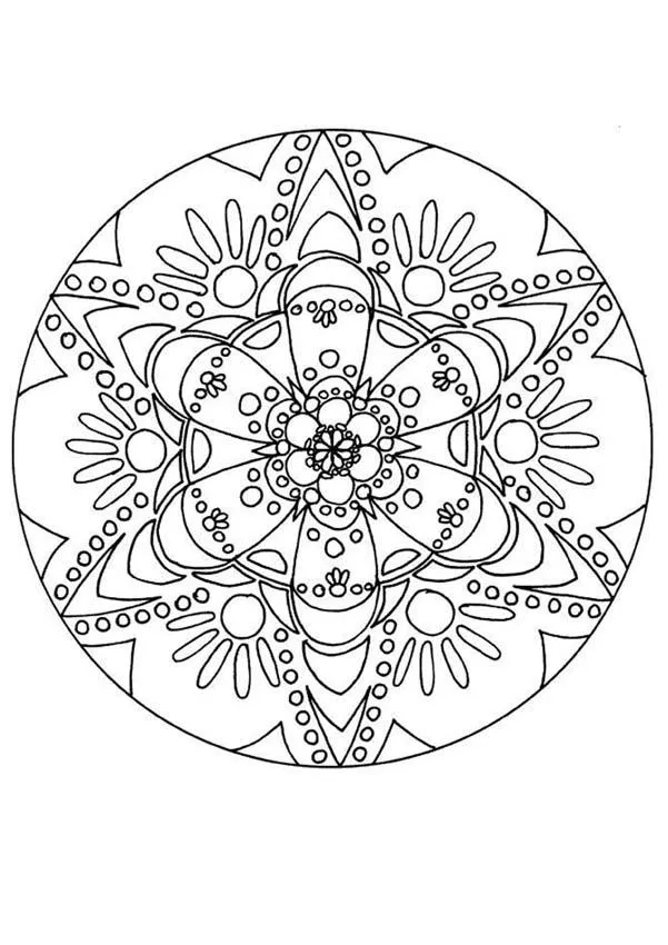 MANDALAS DE FLORES para colorear - Mandala Flor virtual