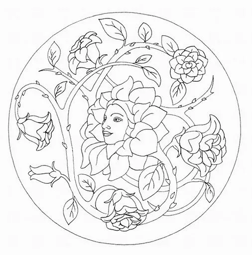 Mandalas de flores para pintar - Imagui