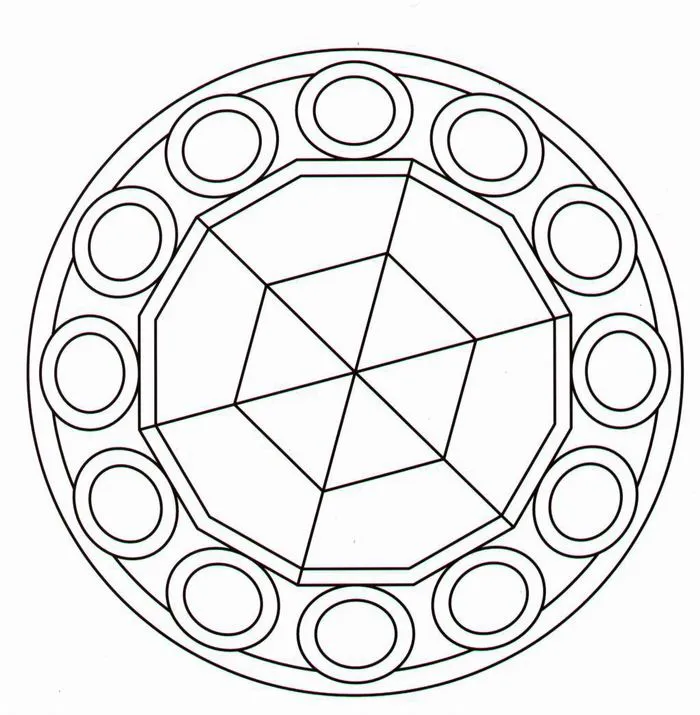 Mandalas con figuras geometricas faciles - Imagui