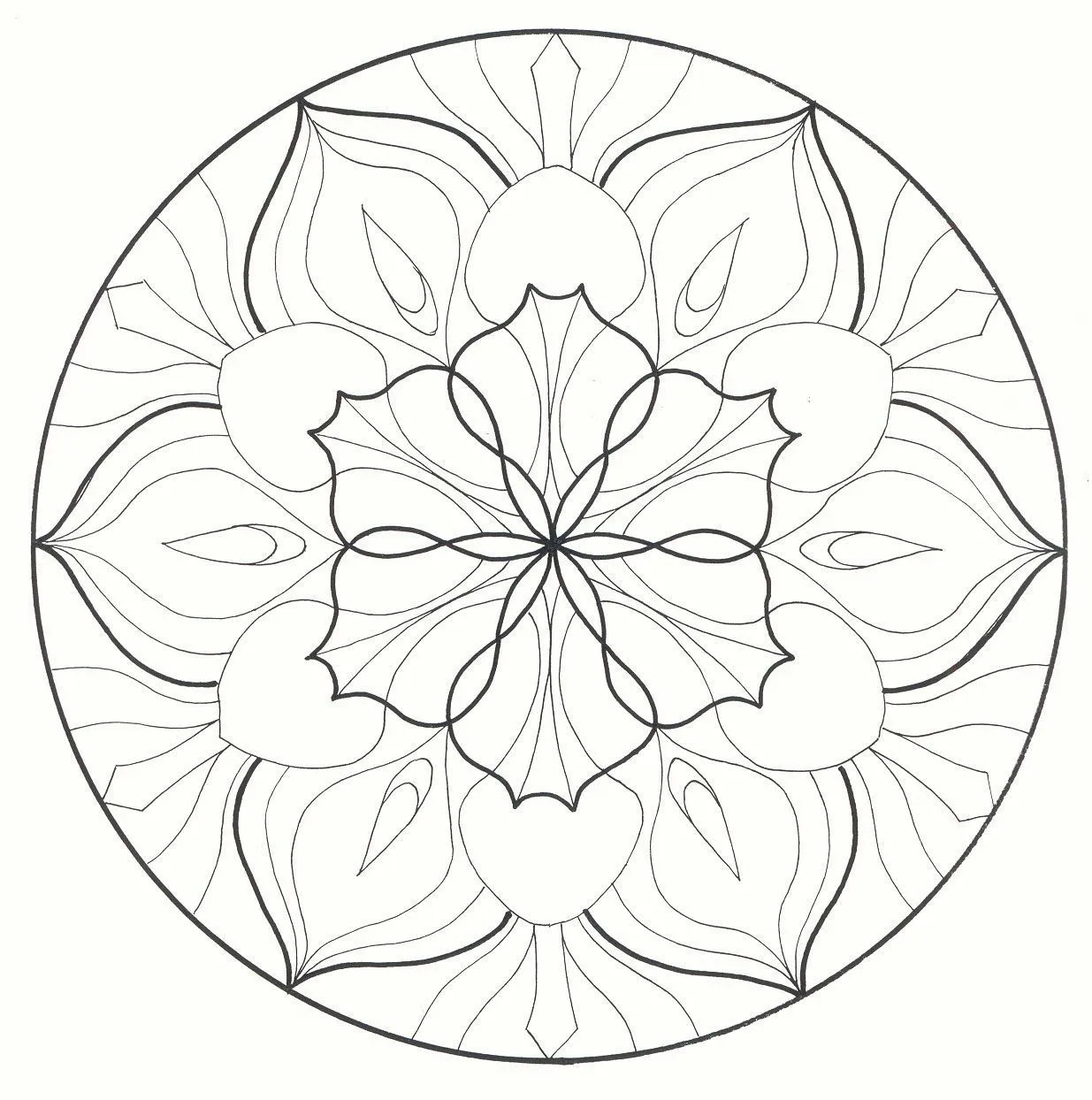 Mandalas diferentes para imprimir e colorir - Desenhos e Riscos