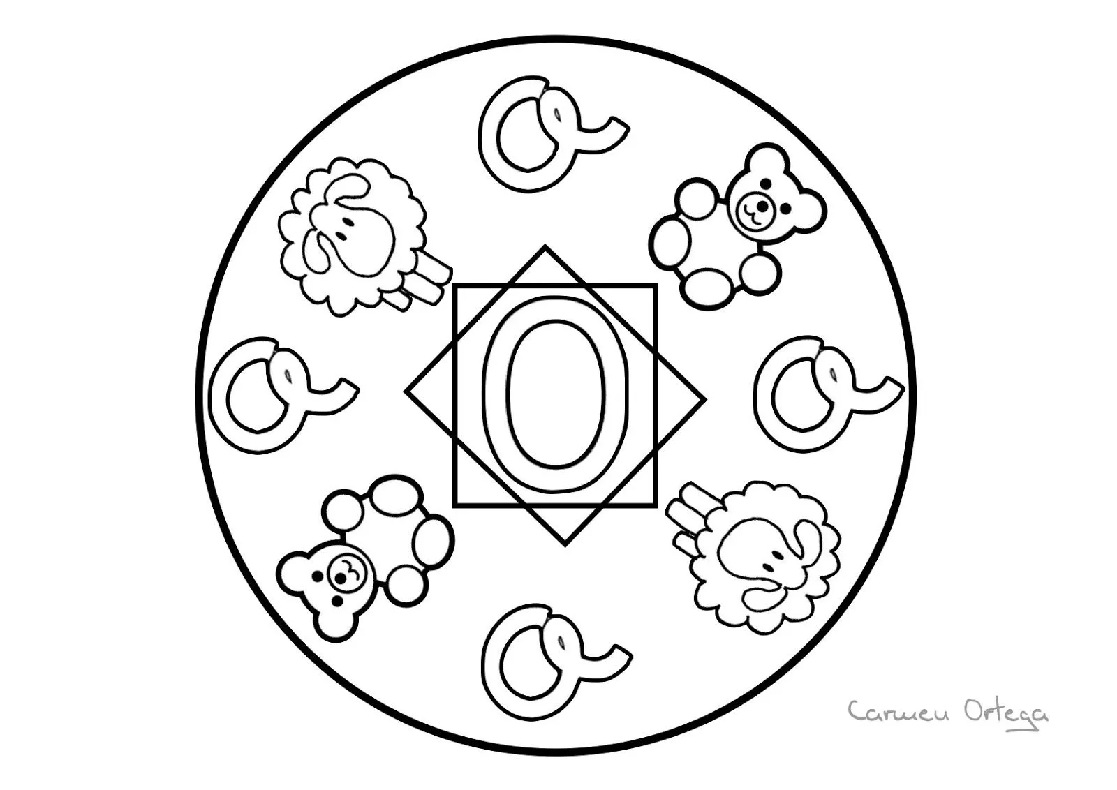 Mandalas con las letras del abecedario -Orientacion Andujar