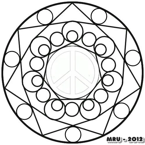 Mandalas - MRU - : MANDALAS con el SIMBOLO de la PAZ