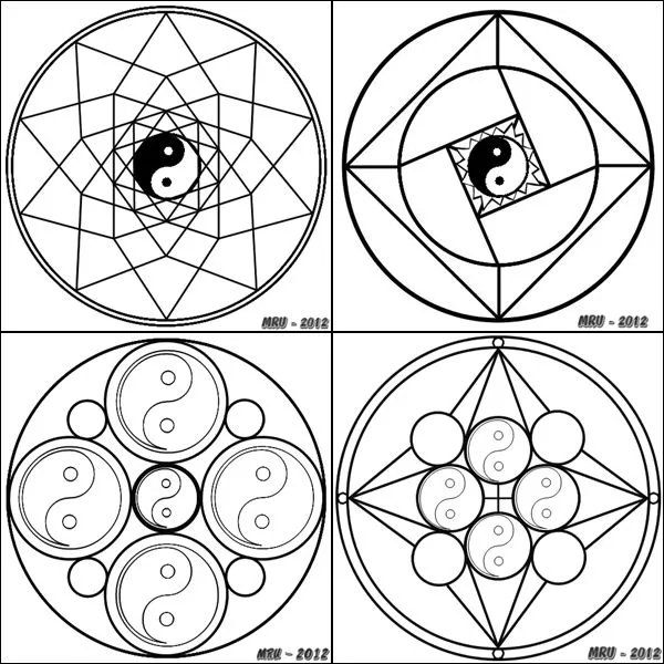 Mandalas - MRU - : MANDALAS YIN YANG