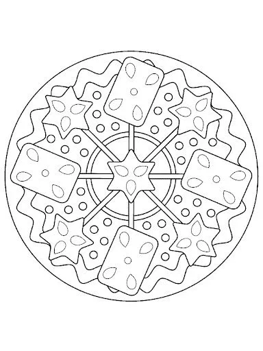 MANDALAS DE NAVIDAD PARA COLOREAR