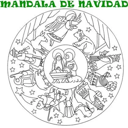 MANDALAS DE NAVIDAD PARA COLOREAR. ADORNOS DE NAVIDAD