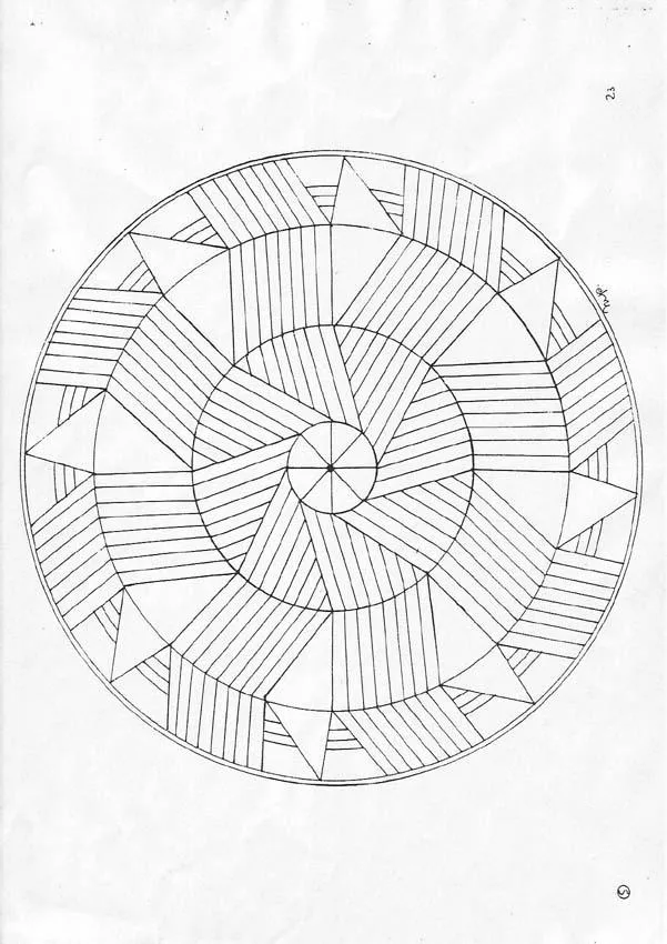 MANDALAS para niños para colorear - Mandala Líneas y curvas