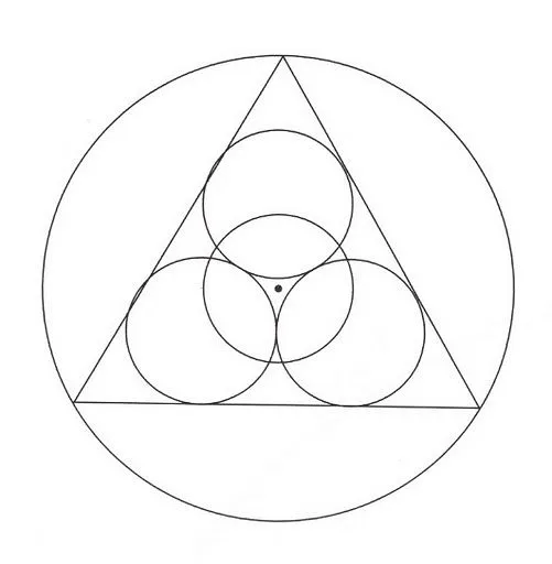 Mandalas Para Pintar: circulos y triangulo juntos