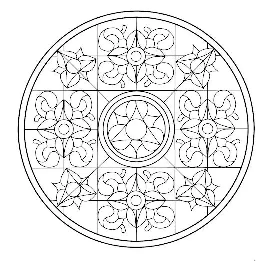 Mandalas para pintar estilo Mosaicos | Mandalas Para Pintar