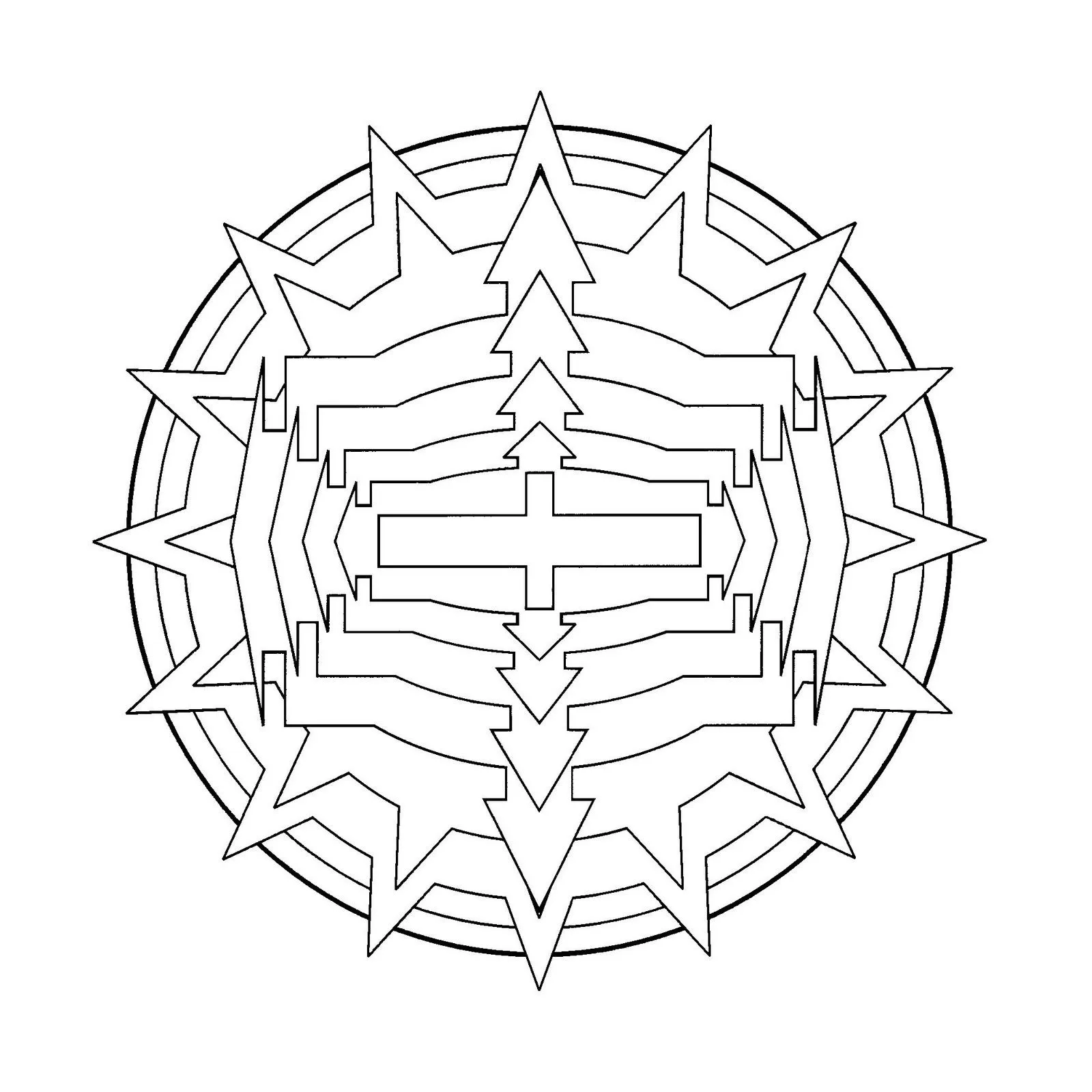 Mandalas Para Pintar: Flechas