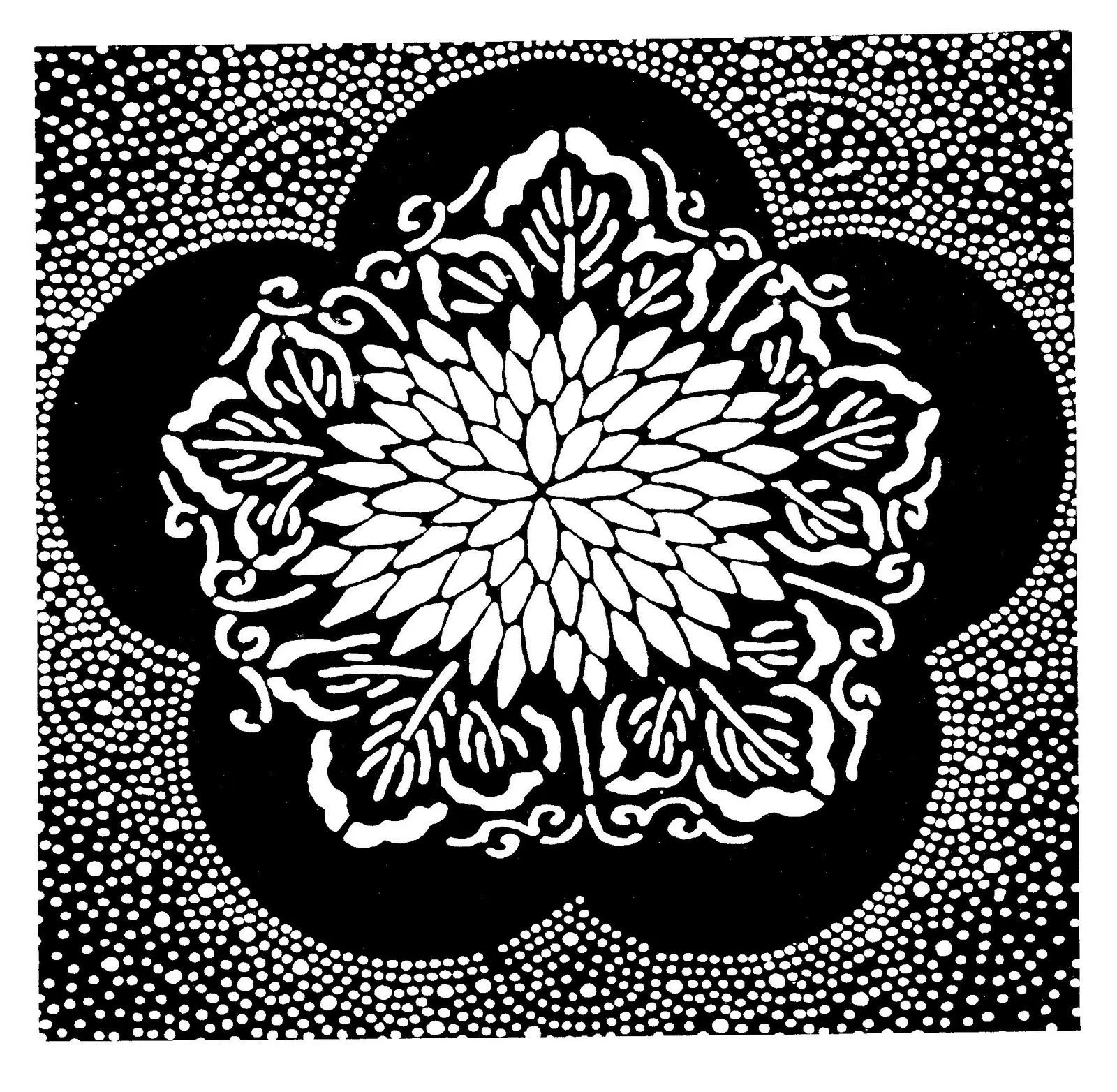 Mandalas Para Pintar: Flor japonesa I