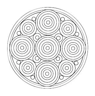 Mandalas Para Pintar: Gotas de lluvia en un estanque