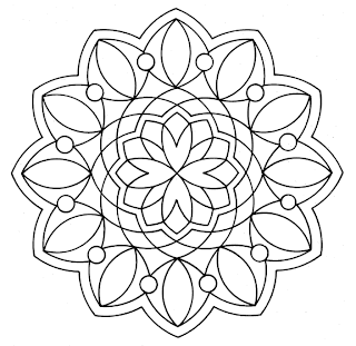 Mandalas Para Pintar: Mandala para colorear con ejemplo