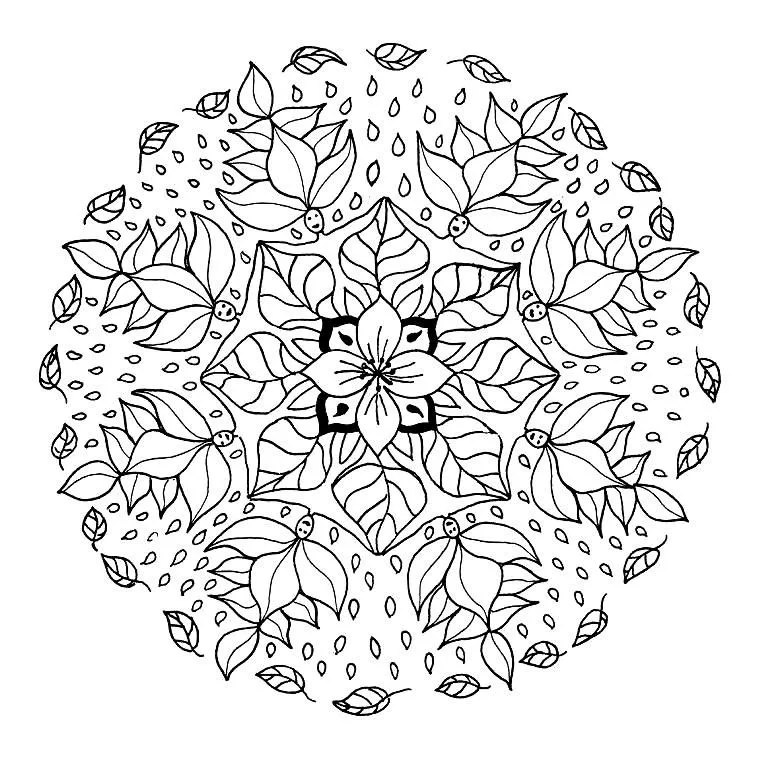 Mandalas Para Pintar: Mandala para colorear hadas