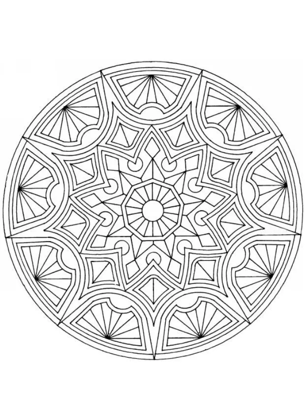 Mandalas Para Pintar: Mandala con estrella