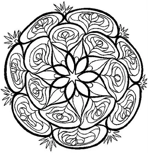 Mandalas Para Pintar: mandala flor