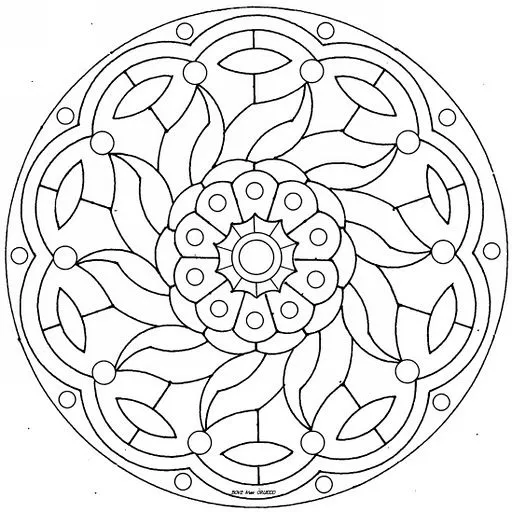 Mandalas Para Pintar: mandala VI