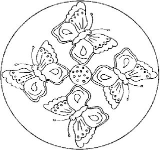 Mandalas Para Pintar: mariposas