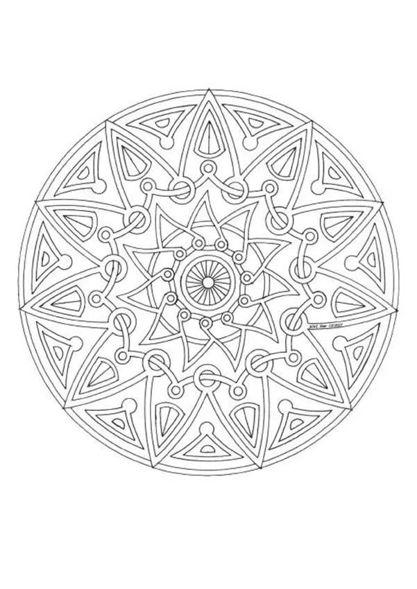 MANDALAS ROSETON para colorear - Rosetón tipo Maya