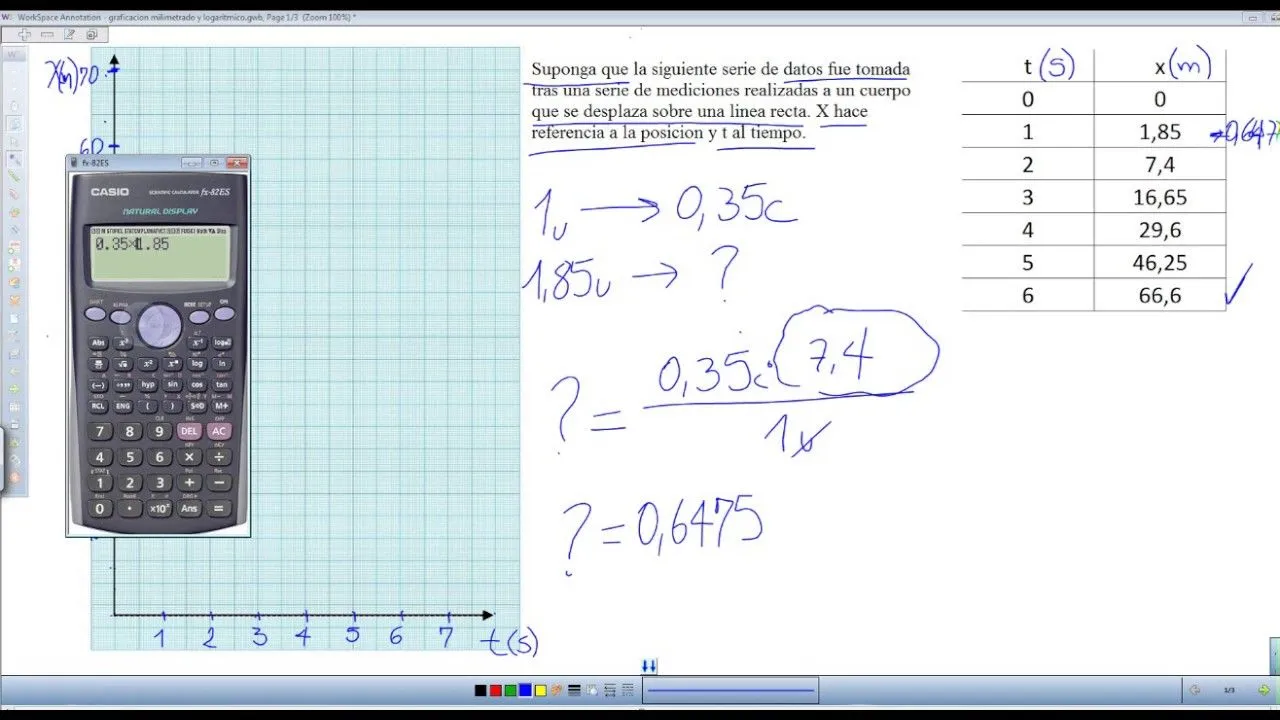 manejo papel milimetrado y logaritmico - YouTube