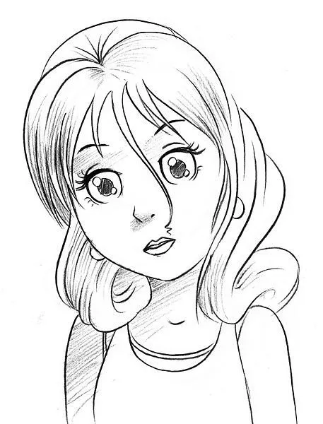 Manga Girl by Yogesh Singh - Manga Girl Drawing - Manga Girl Fine ...