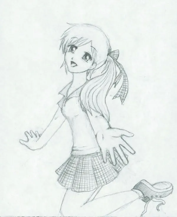 Manga Girl Happy by Dreamerwhit95 on deviantART