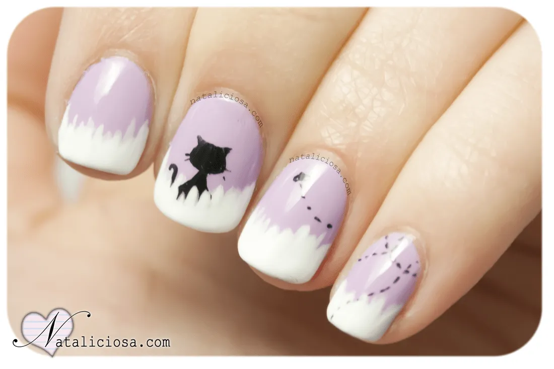 Manicura de Gatito con Mosca - Reto ABC » Nataliciosa.com