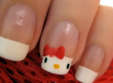 Manicura de hello kitty | Manoslindas.