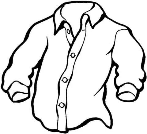 Manly Shirt coloring page | Super Coloring