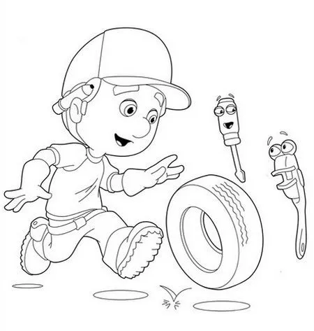 Láminas para Colorear - Coloring Pages: Manny a la Obra para colorear