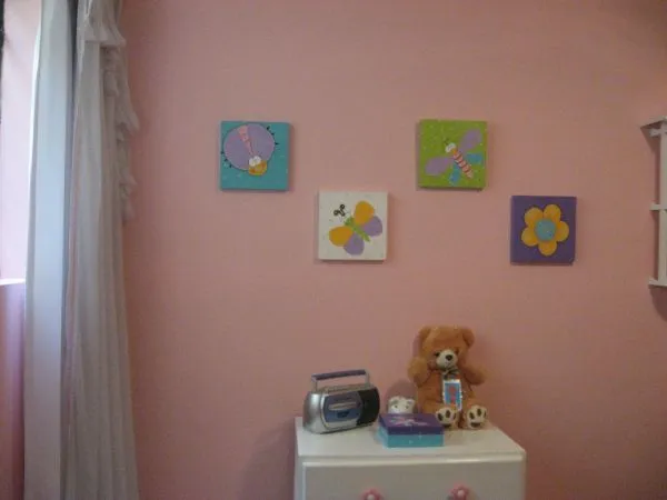 todo a mano decoraciones: cuadros para decorar el cuarto de niñas