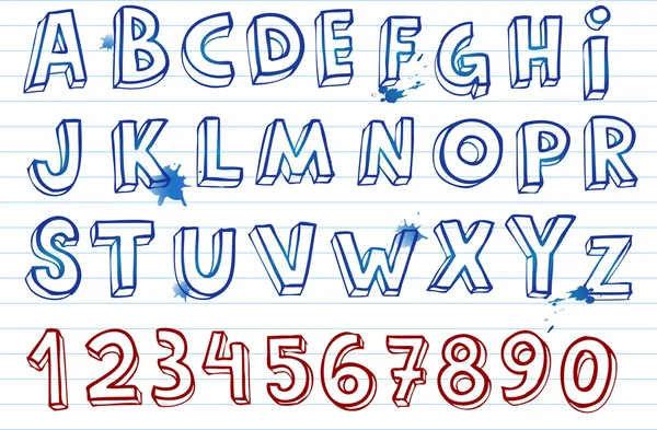 Mano escrita vector alfabeto Vectores de stock libres de derechos ...