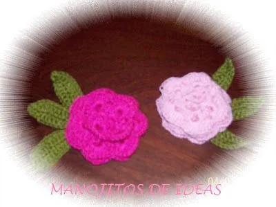 MANOJITOS DE IDEAS: FLORES TEJIDAS