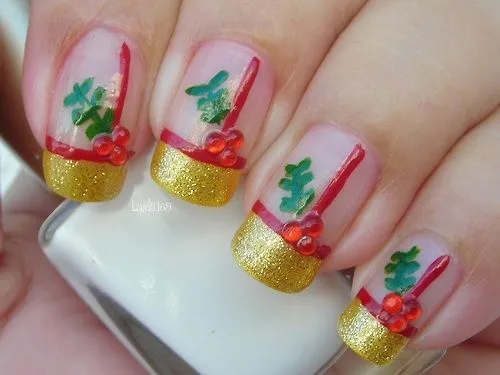 Todo Sobre Manos y Pies: Lindas Uñas con Diseño de Navidad