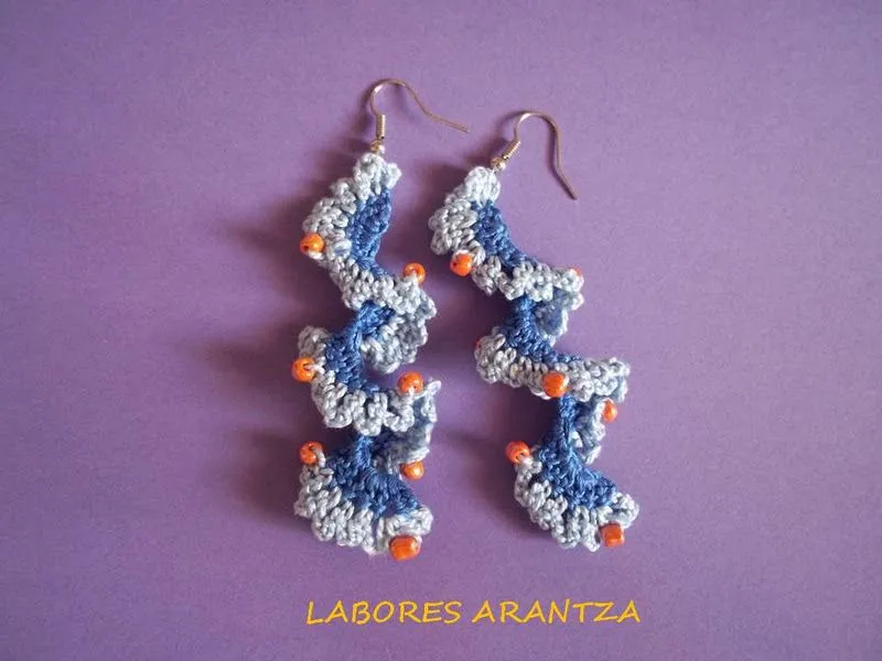 DE MIS MANOS TEJIDOS Y MAS...: Lindos aretes a crochet