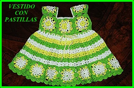 DE MIS MANOS TEJIDOS Y MAS...: Vestido a crochet con cuadrados