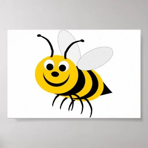 Manosee la letra pequeña de la abeja poster de Zazzle.