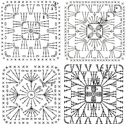 Mantas de la abuela a ganchillo / Granny square blankets | Trizas ...