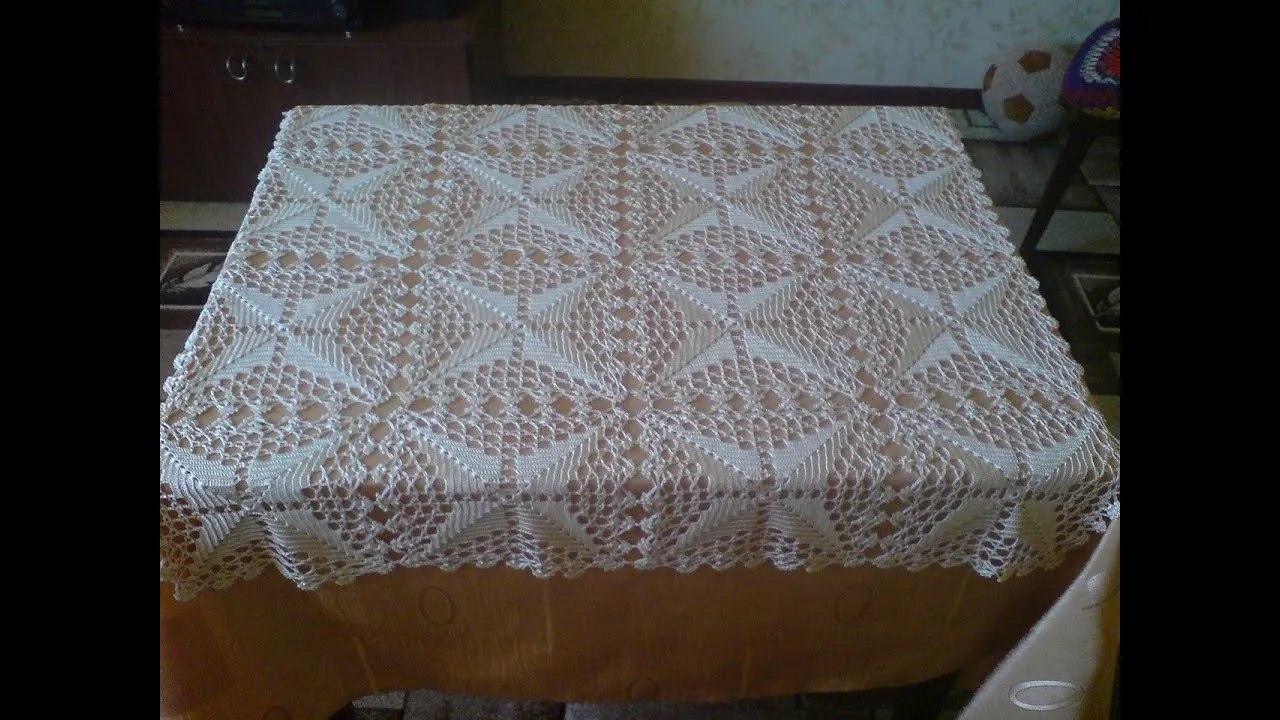 mantel cuadrado tejido a crochet - YouTube