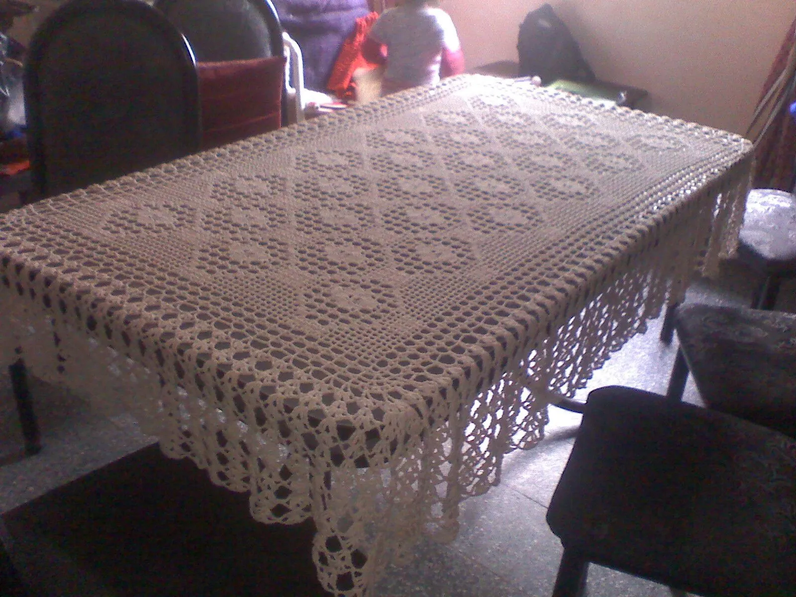 Manteles rectangulares tejidos a crochet patrones - Imagui ... | Crochet  tablecloth, Crochet tablecloth pattern, Crochet curtains