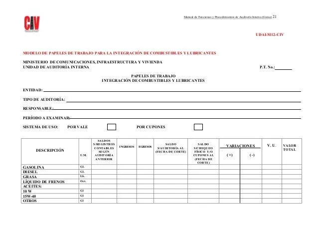 Manual de funciones y procedimientos de auditoria interna