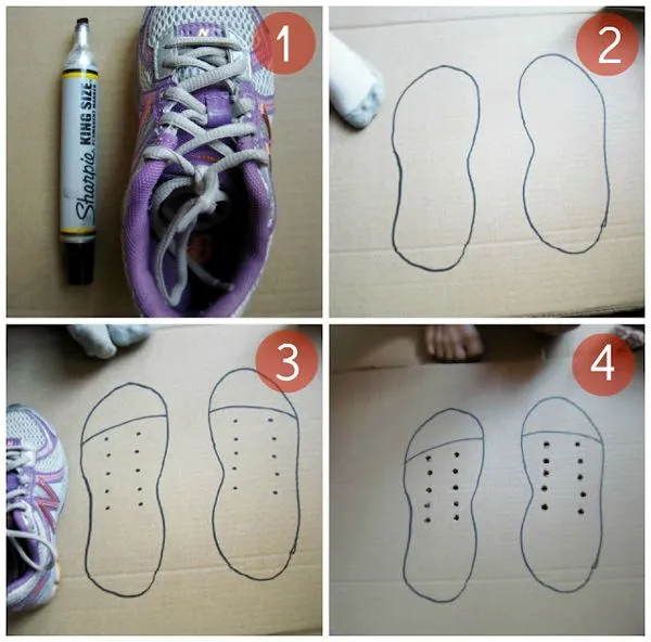 Manualidad para aprender a atarse los cordones