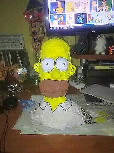 Manualidad: Cabeza de Homer Simpson | Sara's Kingdom