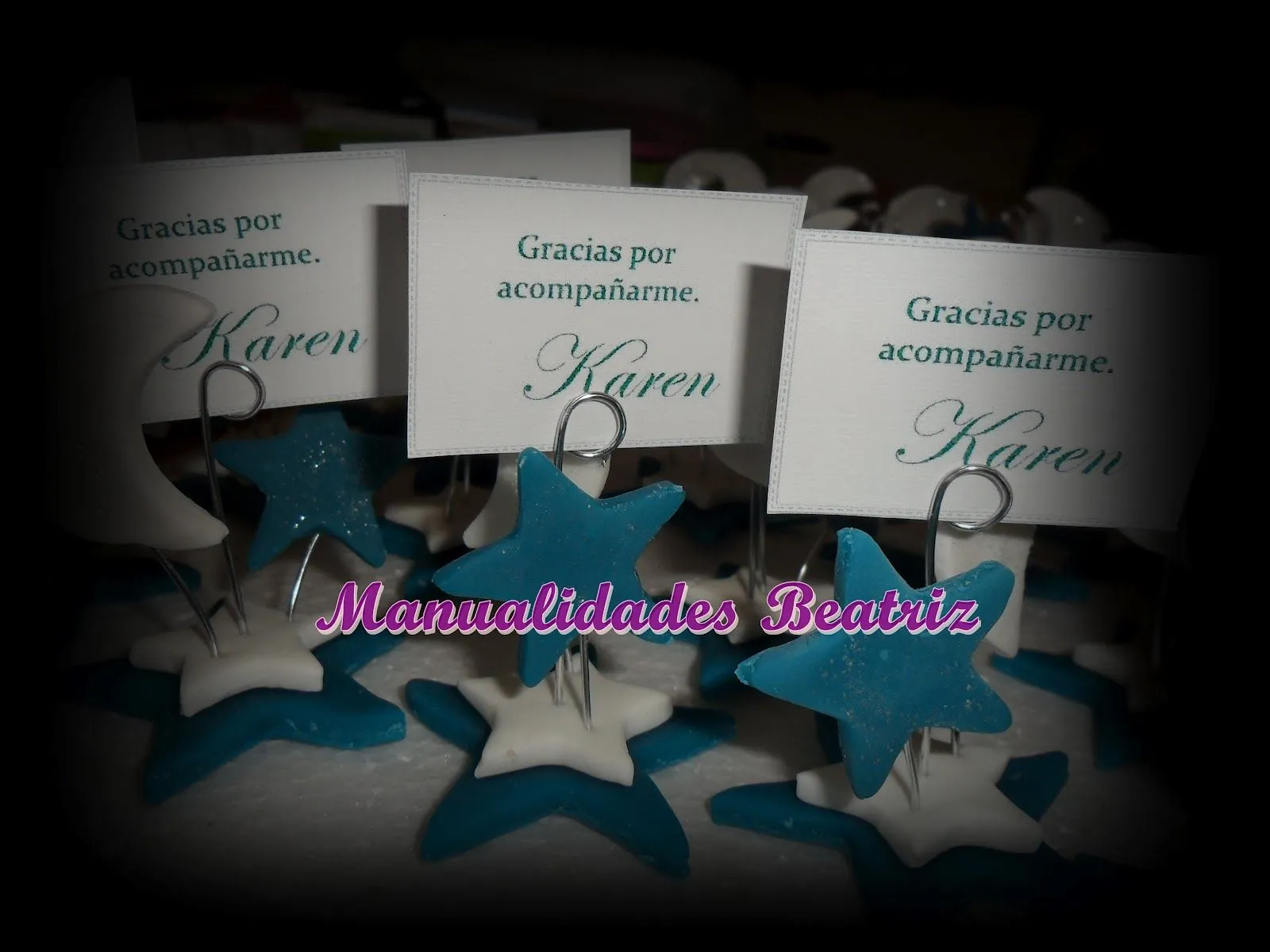 Manualidades Beatriz: Portamensajes lunas y estrellas