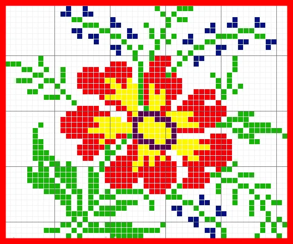 MANUALIDADES: BORDADOS DE FLORES EN PUNTO DE CRUZ