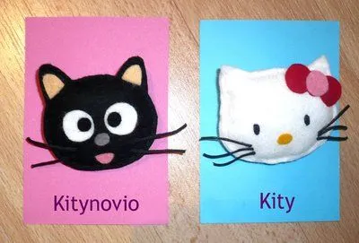 manualidades: BROCHE HELLO KITTY Y SU NOVIO MODELO 2