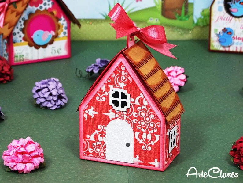 Manualidades de Cartulina y Papel Mini Casita Decorativa