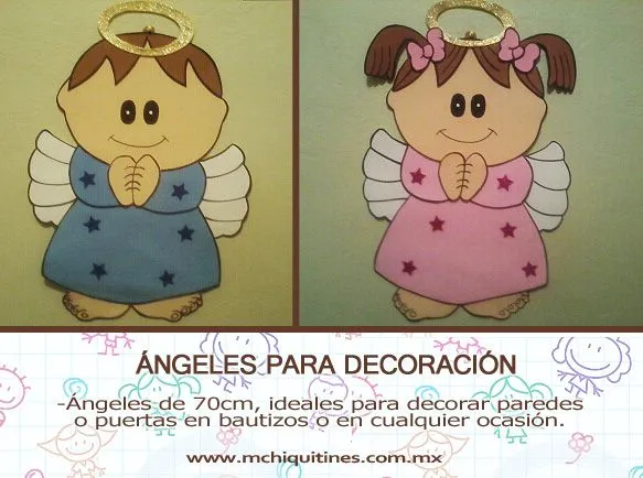 Manualidades Chiquitines: Figuras para decoración - Bautizo