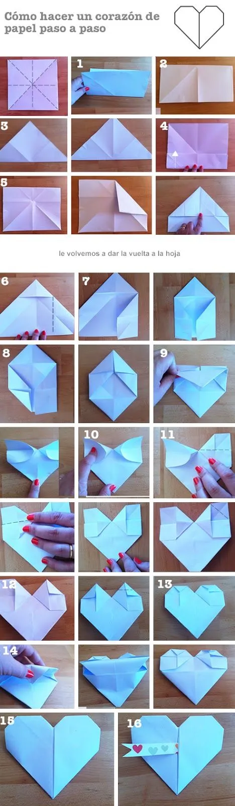 Manualidades: Corazón de papel con mensaje oculto