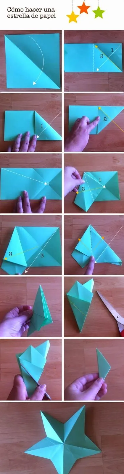 Manualidades: Cómo hacer estrellas de papel